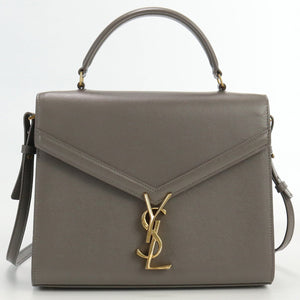 Saint Laurent- Cassandra Top Handle Medium Gray