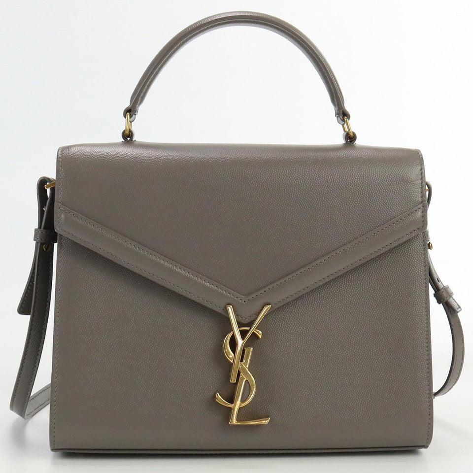 Saint Laurent- Cassandra Top Handle Medium Gray