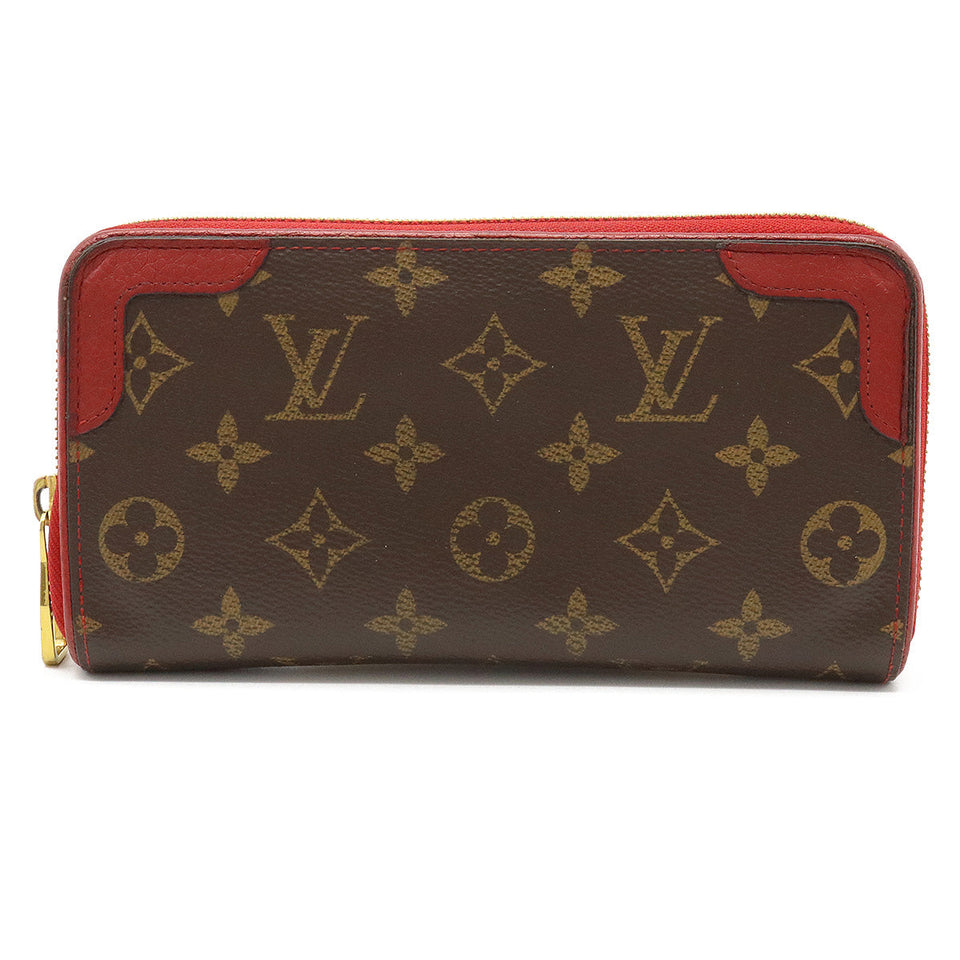 Louis Vuitton Monogram Zippy Wallet Retiro Round Zipper Long Wallet