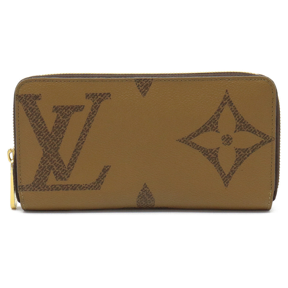 Louis Vuitton Monogram Giant Reverse Zippy Wallet Round Zipper Long Wallet