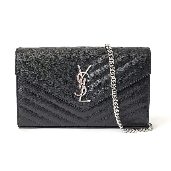 Saint Laurent- Chain Wallet Black Silver