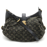 Louis Vuitton Monogram Denim XS Shoulder Bag Diagonal Canvas Leather Black