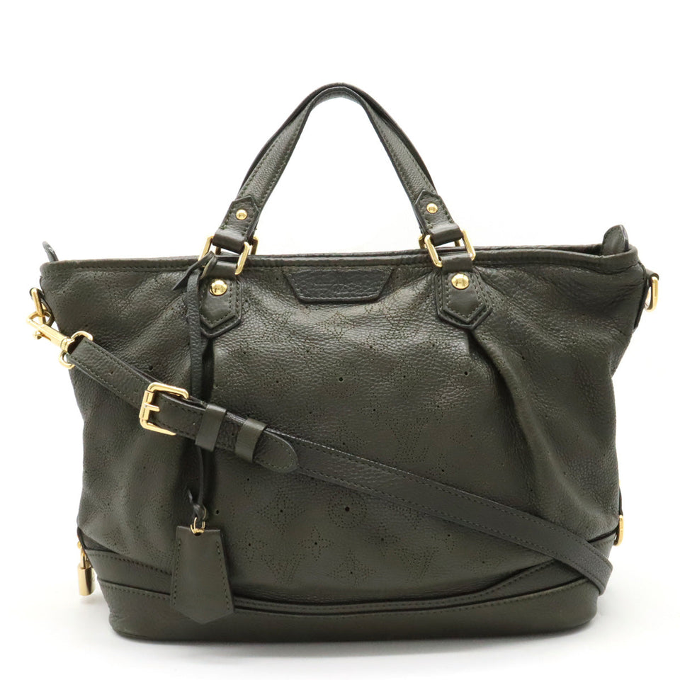 Louis Vuitton Monogram Mahina Stella PM Tote Bag Leather Khaki