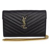 Saint Laurent- Chain Wallet Black