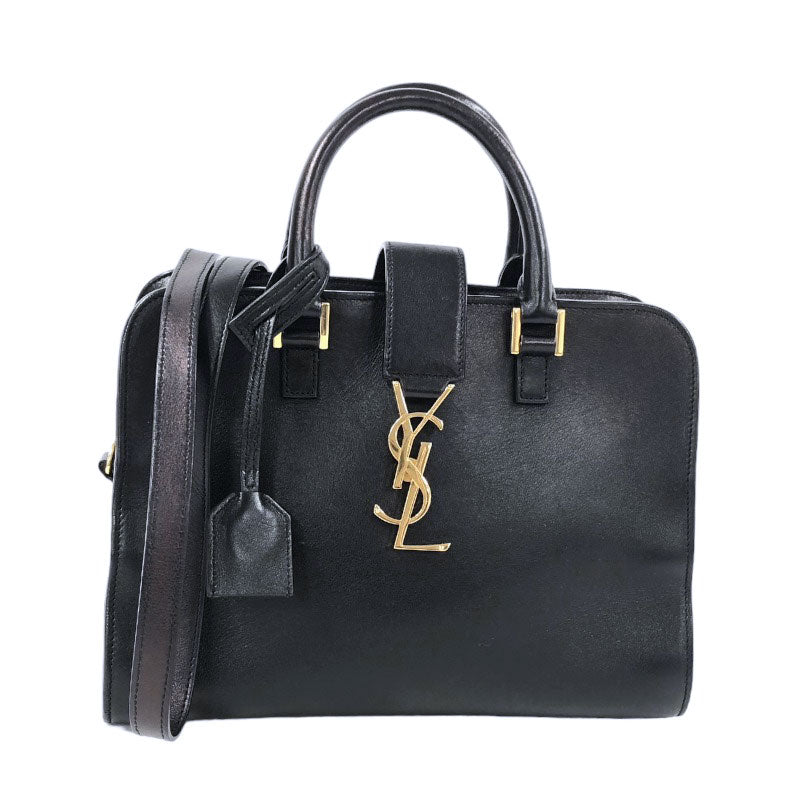 Saint Laurent- Cabas Leather Handbag Black