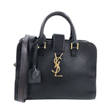 Saint Laurent- Cabas Leather Handbag Black