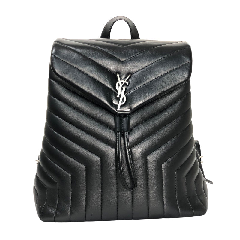 Saint Laurent- Lulu Backpack Medium Calf Leather Rucksack Daypack Black