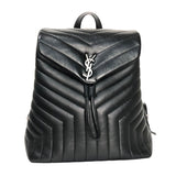 Saint Laurent- Lulu Backpack Medium Calf Leather Rucksack Daypack Black