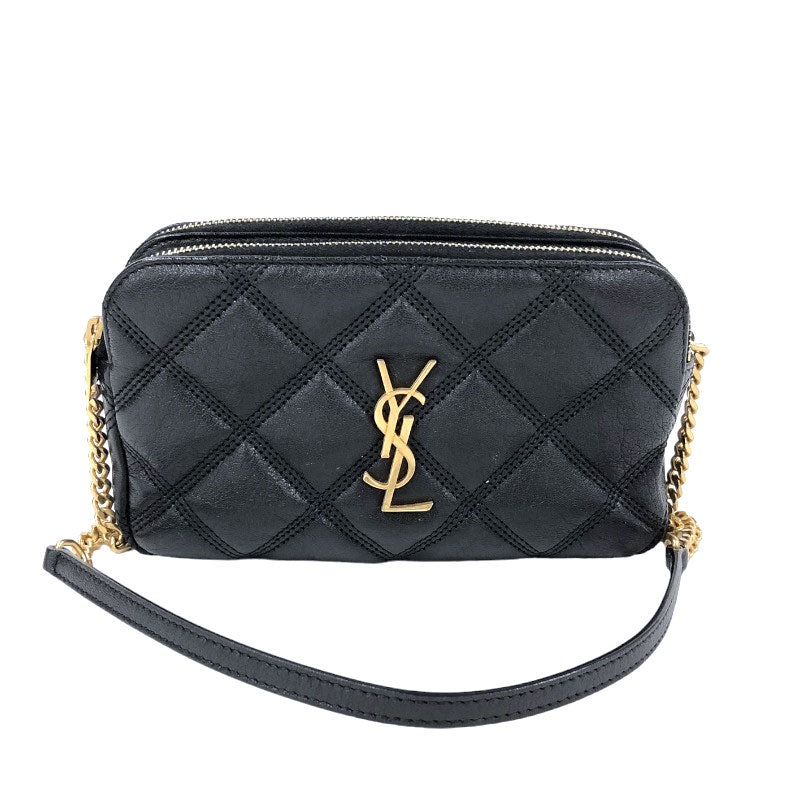 Saint Laurent- Becky Chain Shoulder Bag Leather Black