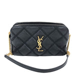 Saint Laurent- Becky Chain Shoulder Bag Leather Black