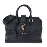 Saint Laurent- Cabas Small Leather Handbag Black