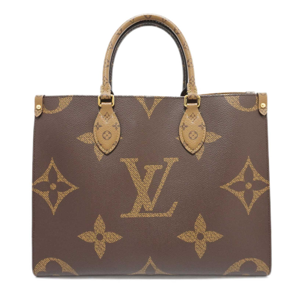 Louis Vuitton OnTheGo MM Handbag Shoulder Bag Brown