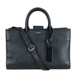 Saint Laurent- Gauche Calf Black Tote Bag