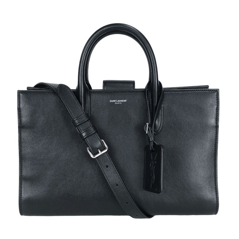 Saint Laurent- Gauche Calf Black Tote Bag