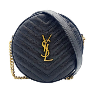 Saint Laurent- Vinyl Chain Leather Black Gold Hardware