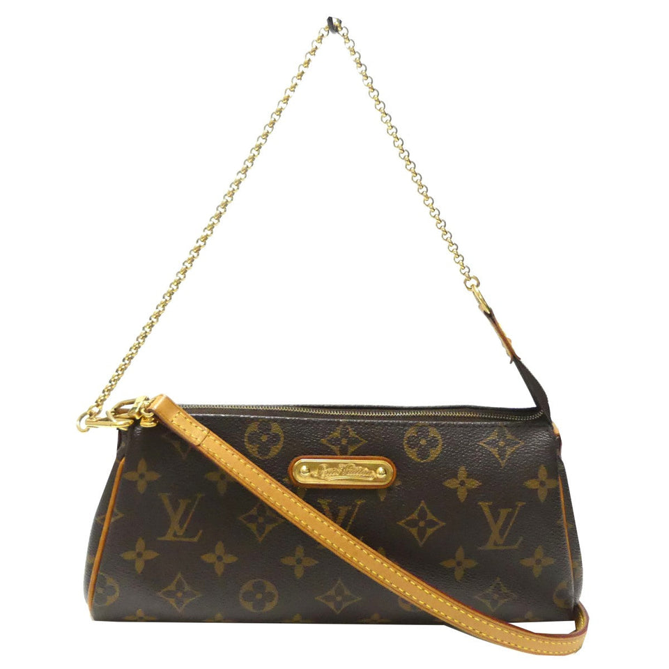 Louis Vuitton Monogram Eva Chain Shoulder Bag Brown