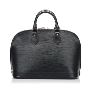 Louis Vuitton Epi Alma Handbag Noir Black Leather