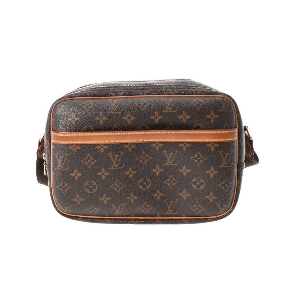 Louis Vuitton Monogram Reporter PM Brown Canvas Shoulder Bag