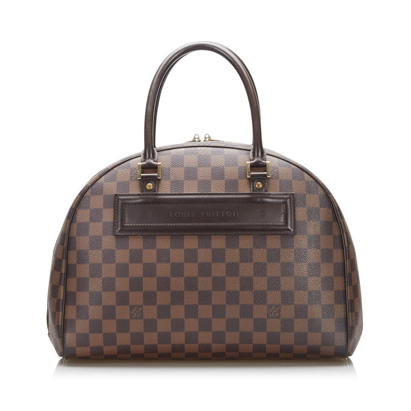 Louis Vuitton Damier Nolita Handbag Brown PVC Leather