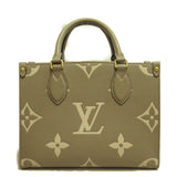 Louis Vuitton On The Go PM Handbag Leather Monogram Implant
