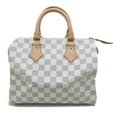 Louis Vuitton Speedy 25 Handbag Damier Azur Canvas