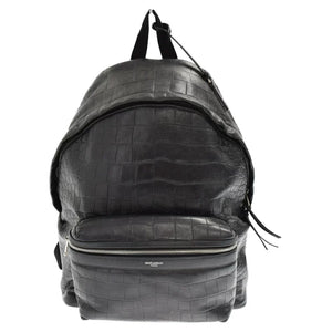 Saint Laurent- Paris Embossed Leather City Backpack Rucksack Black