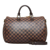 Louis Vuitton Damier Speedy 35 Bandouliere Ebene Brown Leather