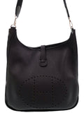 Hermes Evelyn Stamp Shoulder Bag Black