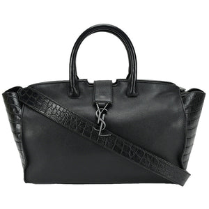 Saint Laurent- PARIS Downtown Cabas Shoulder Bag Leather Black