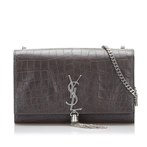 Saint Laurent- Kate Double Chain Shoulder Brown