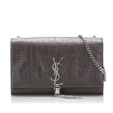 Saint Laurent- Kate Double Chain Shoulder Brown