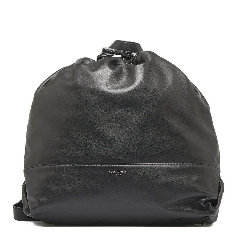 Saint Laurent- Rucksack Backpack Lambskin Leather Black