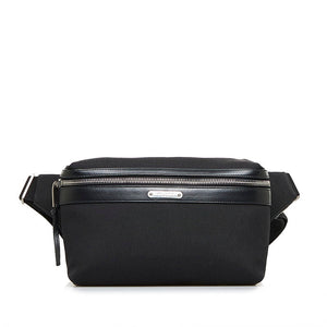 Saint Laurent- Body Bag Waist Bag Canvas Leather Black