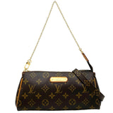 Louis Vuitton Monogram Eva Chain Shoulder Bag Brown