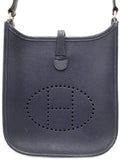 Hermes Evelyn Engraved Shoulder Bag Navy