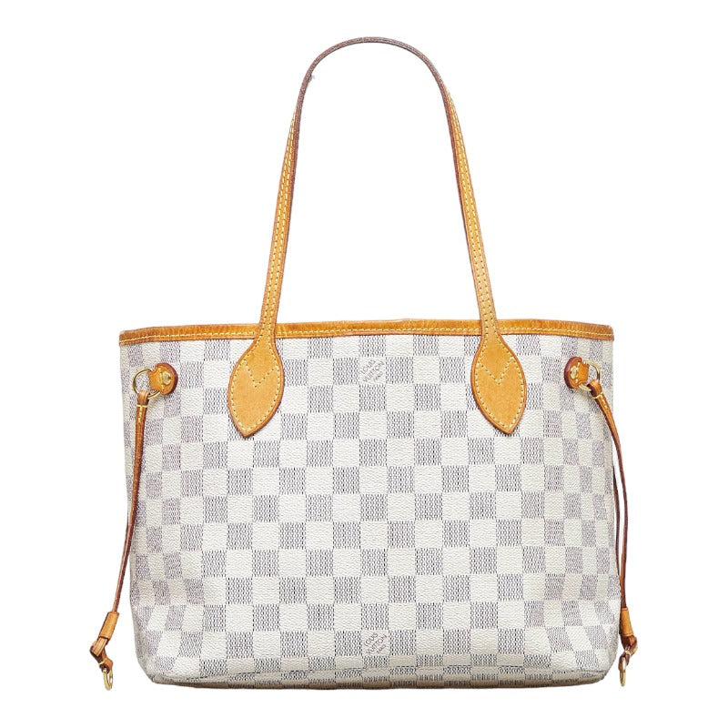 Louis Vuitton Damier Azur Neverfull PM Tote Bag White