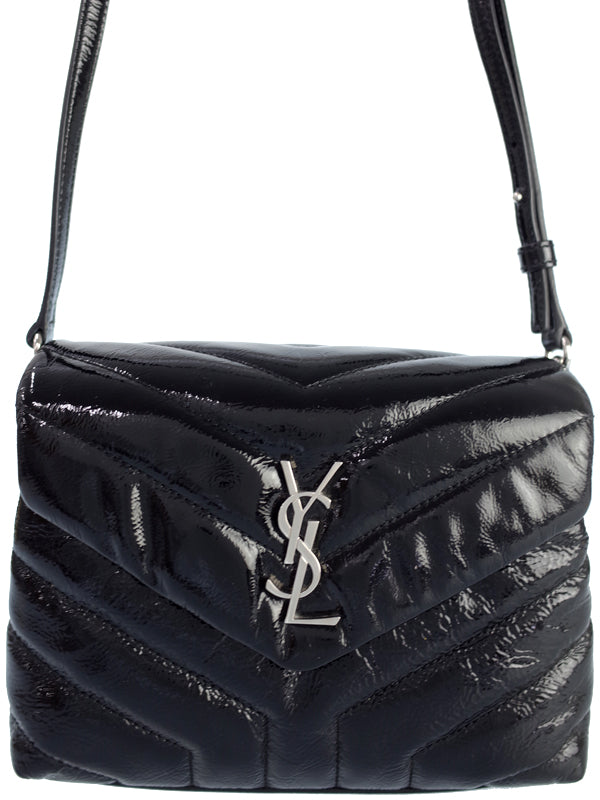 Saint Laurent- Paris Monogram Strap Bag Shoulder Bag Black
