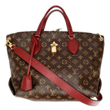 Louis Vuitton Flower Zipped Tote MM Monogram Bordeaux Red