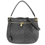 Louis Vuitton 2way Monogram Implant Spontini One Handbag  Black