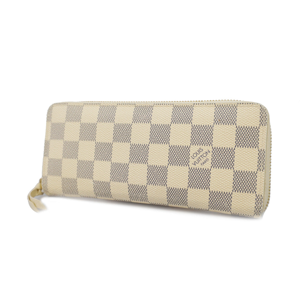 Louis Vuitton Long Wallet Damier Azur Portefeuille Clemence