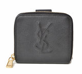 Saint Laurent- Paris Wallet Folding Wallet Zipper Type Black