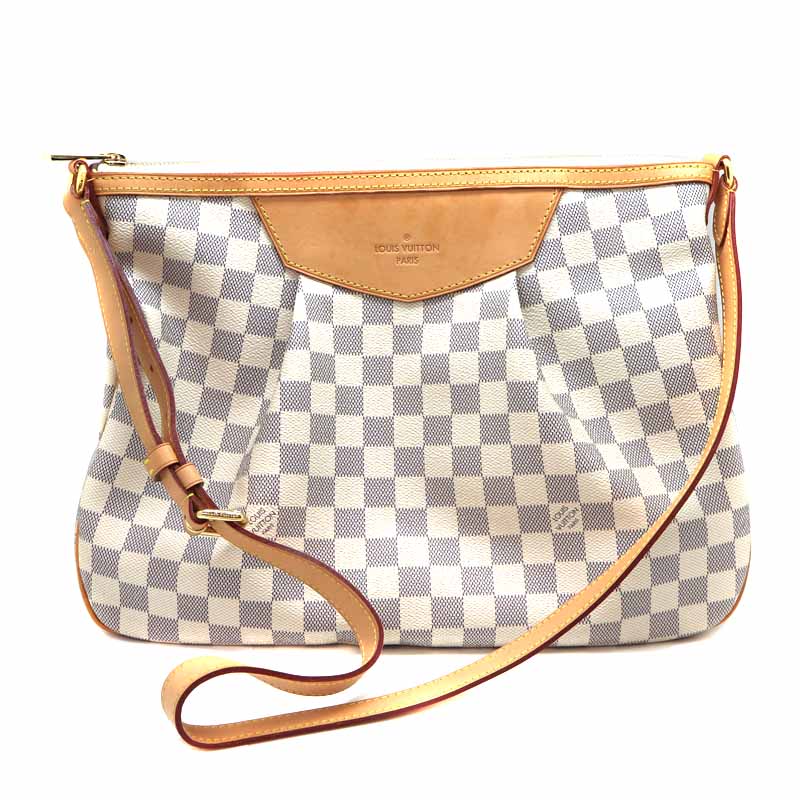 Louis Vuitton Siracusa MM Shoulder Bag Damier Canvas Azure