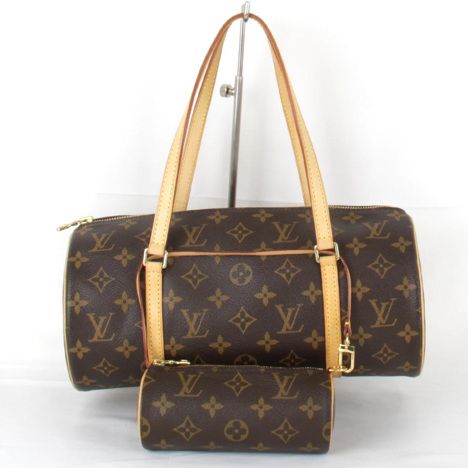Louis Vuitton Papillon With Pouch Handbag Monogram Canvas