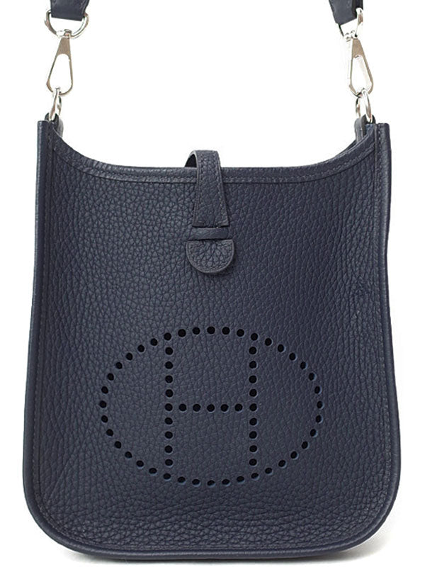 Hermes Evelyn Tpm Amazon Engraved Shoulder Bag Blue