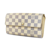 Louis Vuitton Bifold Long Wallet Damier Azur Portefeuille Sarah Wallet