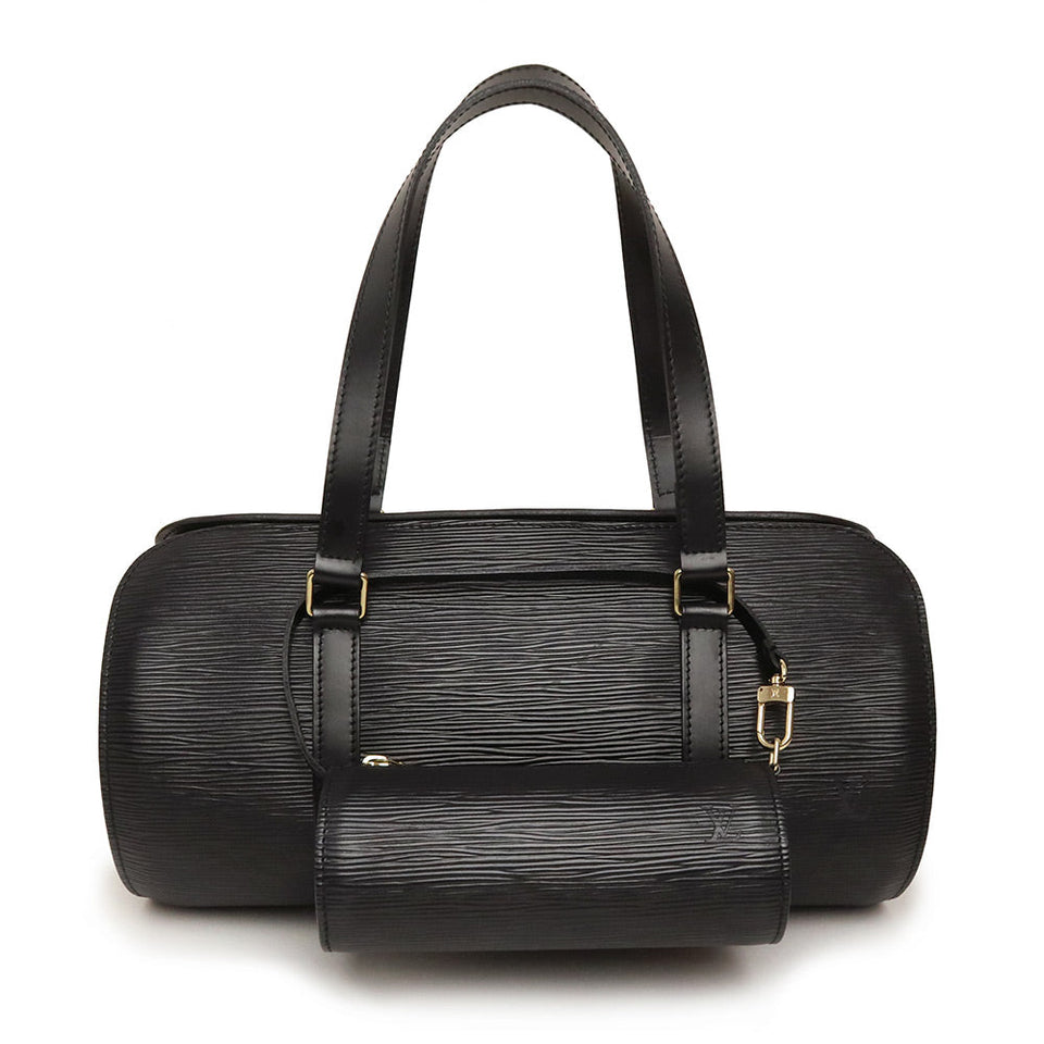 Louis Vuitton Epi Soufflot Handbag Noir Black