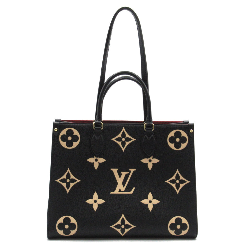 Louis Vuitton On The Go MM Tote Bag Leather Monogram