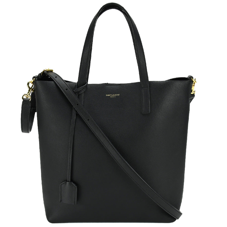 Saint Laurent- Tote Bag 2way Handbag Crossbody Black