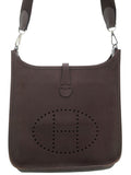 Hermes Evelyn PM Shoulder Bag Dark Brown