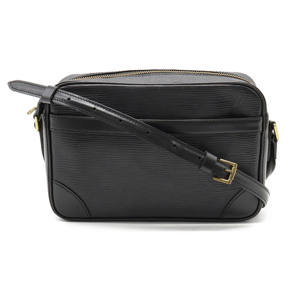 Louis Vuitton Epi Trocadero 24 Shoulder Bag Diagonal Leather Noir Black